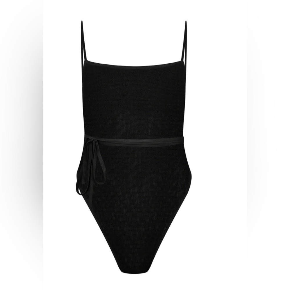 Tan-through Belize One Piece | Black